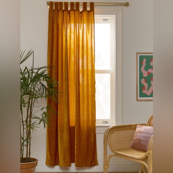 Urban Outfitters Gold Velvet Curtains - Picture 3 of 9